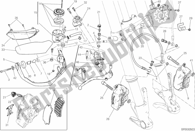 Wszystkie części do Przedni Uk? Ad Hamulcowy Ducati Multistrada 1200 S Touring 2016